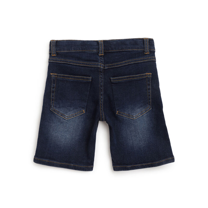 Boys Dark Blue Solid Shorts image number 1